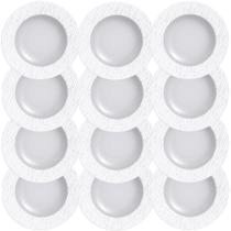 12 Pratos Fundo Tramontina Marie em Porcelana Decorada Branca 23 cm 96011610