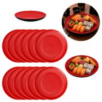 12 Pratos Oriental 20cm Melamina Resistente Gourmet 12 Pratos Oriental 20cm Melamina Resistente Gourmet