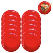 12 Pratos Oriental em Melamina 20cm Restaurante Japones