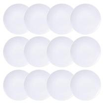 12 Pratos para Pão Tramontina Pequeno Branco Porcelana 16cm Café da Manhã Sophia