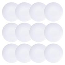12 Pratos para Pão Tramontina Pequeno Branco Porcelana 16cm