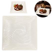 12 Pratos Quadrado Melamina 25,5cm Resistente Premium