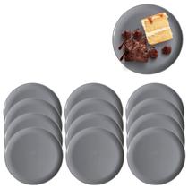 12 Pratos Raso em Melamina Resistente 25cm pra Restaurantes