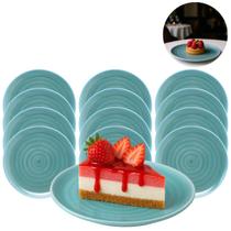 12 Pratos Raso em Melamina Resistente 25cm Tomy Luxo