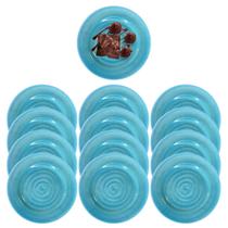 12 Pratos Raso em Melamina Resistente Luxo Para Sobremessa 23cm