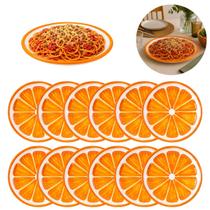12 Pratos Raso Melamina Estampa Frutas 25,5cm Elegante Laranja 12 Pratos Raso Melamina Estampa Frutas 25,5cm Elegante Laranja