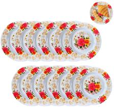 12 Pratos Raso Melamina Estampados Hotel Buffet Restaurante 12 Pratos Raso Melamina Estampados Hotel Buffet Restaurante