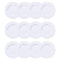 12 Pratos Rasos de Jantar Branco Liso Porcelana 28cm Tramontina Maria Augusta 12 Pratos Rasos de Jantar Branco Liso Porcelana 28cm Tramontina Maria Augusta