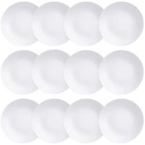 12 Pratos Rasos Porcelana Branca 25cm Tramontina Leonora Restaurante Eventos Mesa Posta 12 Pratos Rasos Porcelana Branca 25cm Tramontina Leonora Restaurante Eventos Mesa Posta