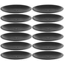 12 Pratos Rasos Redondos de Plástico 26cm Pretos para Lanches Uz Grande para Refeições 12 Pratos Rasos Redondos de Plástico 26cm Pretos para Lanches Uz Grande para Refeições