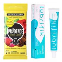 12 Preservativos Prudence Mix Cores Sabores Gel 50 Gramas