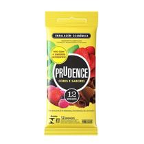 12 Preservativos Prudence Mix De Cores E Sabores Diferentes