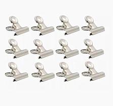 12 Presilhas Curvatura C Inox Tips De Fibra Gel Porcelana