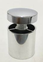 12 Prolongador Polido Espaçador Alumínio pra vidro 2,5X2,5CM - Desicon Ferragens