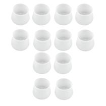 12 Protetores Silicone Cadeira Mesa Cama Redondo Transparente