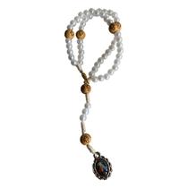 12 Pulseiras Terço Jesus Misericordioso - Branco 12 Pulseiras Terço Jesus Misericordioso - Branco