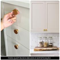 12 Puxador Ponto Redondo Dourado Fosco para Gavetas Armários