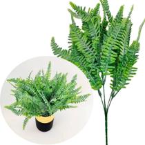 12 Ramos Samambaia Flor Planta Artificial Com 35 Folhas 40cm