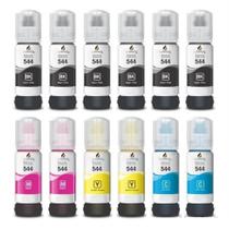 12 Refil De Tinta Para InkBrasil compativel T544 L3110 L3250 L3150. 12 Refil De Tinta Para InkBrasil compativel T544 L3110 L3250 L3150.