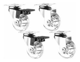 12 Roda Rodinha Giratórios 35mm Em Gel Com/sem Trava