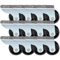 12 Rodinha Roda Rodízio Fixo Aço Suporte Móveis S/ Trava 4cm 12 Rodinha Roda Rodízio Fixo Aço Suporte Móveis S/ Trava 4cm
