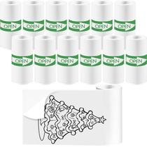 12 Rolos de Papel Adesivo Térmico para Impressora Mini, Papel Adesivo de Alto Contraste 12 Rolos de Papel Adesivo Térmico para Impressora Mini, Papel Adesivo de Alto Contraste