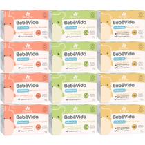 12 Sabonete Vegetal Camomila Arroz Aveia 90G Bebe Vida