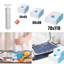 12 Saco À Vácuo Roupa 5 Menor 4 Médio 3 Grande Clink + Bomba