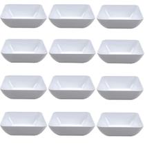 12 Saladeiras Pote Bowl em Melamina Tigela 15cm Branca