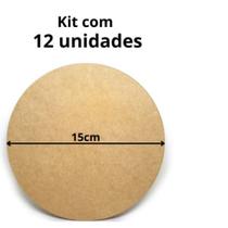12 Sousplat Mdf 15cm De Diâmetro E 3mm De Espessura - pc / 12 12 Sousplat Mdf 15cm De Diâmetro E 3mm De Espessura - pc / 12