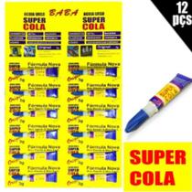 12 super cola super instantânea cola tudo 3g Cartela com 12 colas 12 super cola super instantânea cola tudo 3g Cartela com 12 colas