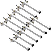 12 SUPORTES REFLETOR BASE RETA BRAÇO 80 cm 12 Cjts