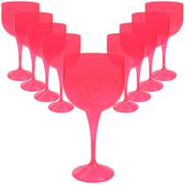 12 Taça de Acrílico Gin Tônica Drink 500ml Rosa Neon Lisa 12 Taça de Acrílico Gin Tônica Drink 500ml Rosa Neon Lisa