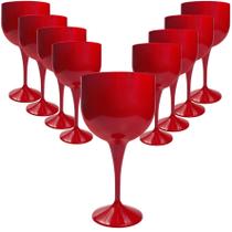 12 Taça de Acrílico Gin Tônica Drink 500ml vermelha Fosca 12 Taça de Acrílico Gin Tônica Drink 500ml vermelha Fosca