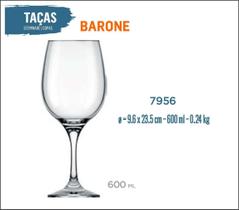 12 Taças Barone 600Ml - Vinho Tinto Rosé Branco Água - Nadir Figueredo