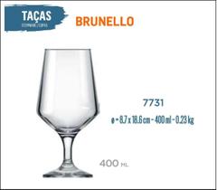 12 Taças Brunello 400Ml - Vinho Tinto Rosé Branco Cerveja