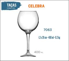 12 Taças Celebra 400ml - Vinho Tinto Rosé Branco Água