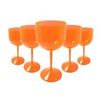 12 Taças De Acrílico Gin 450 ml Cristal Laranja Neon Para Festas e Eventos 12 Taças De Acrílico Gin 450 ml Cristal Laranja Neon Para Festas e Eventos