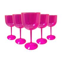 12 Taças De Acrílico Gin 450 ml Cristal Pink Neon Para Festas e Eventos 12 Taças De Acrílico Gin 450 ml Cristal Pink Neon Para Festas e Eventos