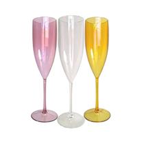 12 Taças De Champanhe Acrílico Cristal 160ml Chandon Champagne - M&Ca Plásticos