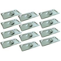 12 Tampas Para Cuba Gastronômica Gn 1/4 Inox Buffet Cozinha