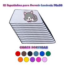 12 Tapetinhos Macios para Dormir Pet Antipulgas 200 Lavagens 100x70 Sortidos Quality