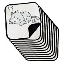12 Tapetinhos Macios para Dormir Pet Antipulgas 200 Lavagens 45x45 Branco com Borda Preta 12 Tapetinhos Macios para Dormir Pet Antipulgas 200 Lavagens 45x45 Branco com Borda Preta