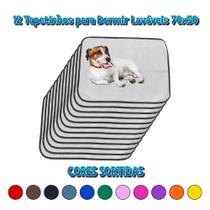 12 Tapetinhos Macios para Dormir Pet Antipulgas 200 Lavagens 70x50 Sortidos Quality