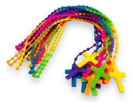 12 Terços Silicone Borracha Pescoço Colar Coloridos Atacado 12 Terços Silicone Borracha Pescoço Colar Coloridos Atacado