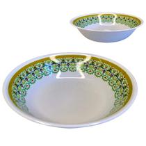 12 Tigelas Bowl Cumbuca Melamina Decorada 850ml Restaurante