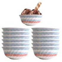 12 Tigelas Bowl de Melamina Decorado Para Sobremesas 390ml