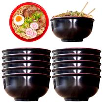 12 Tigelas Bowl Oriental Melamina Restaurante Japones 800ml