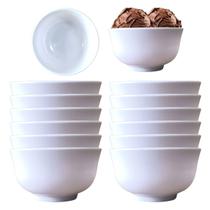 12 Tigelas Bowl Redonda Melamina Para Sobremesa Branca 320ml 12 Tigelas Bowl Redonda Melamina Para Sobremesa Branca 320ml