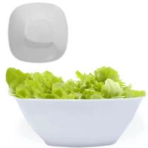 12 Tigelas Bowl Saladeira Quadrada 1500ml em Melamina 1,5L